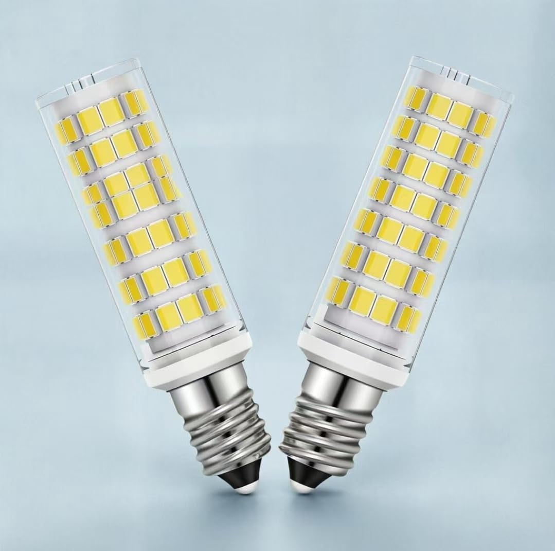 FEFEFW-E14 led Bulb E14 European Base Bulb Turkish Lamp Bulb Replace Dimmable 8W Equivalent 80W Incandescent Bulb, AC 110V Daylight White 6000K, 800LM (6000K)