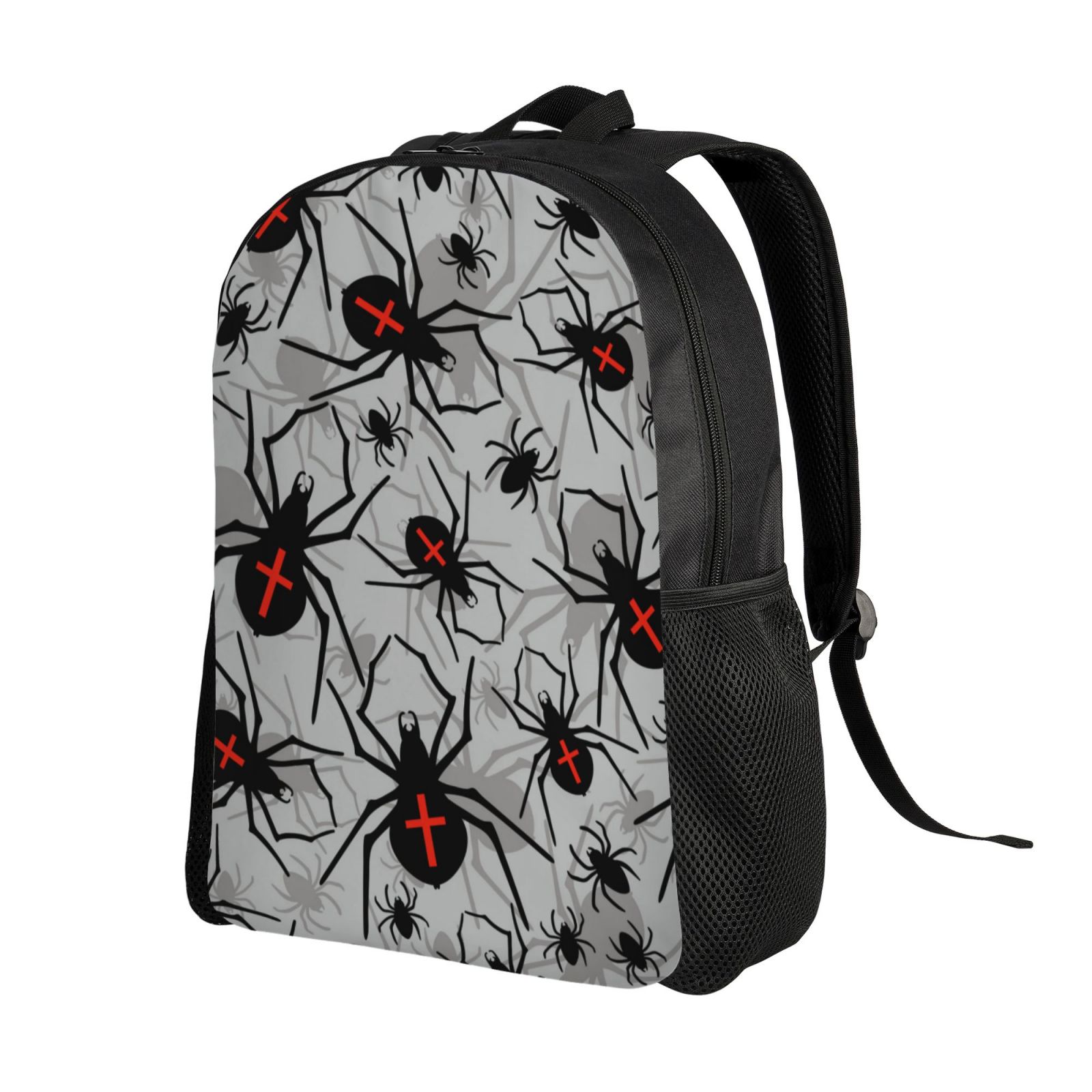 Xecao Spiders Print School Backpack with Laptop Compartment Small Travel Laptop Backpack for Women Men Waterproof College Backpack Simple School Bag