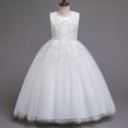 thumbnail image 2 of Vestido de novia largo para niños Vestido de princesa de malla abullonada Vestido de niña de 3 a 15 años Vestido de niña para niños Vestido de niña, 2 of 5