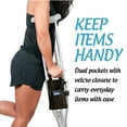 thumbnail image 3 of Crutch Comfort Large Universal Crutch Pouch/Pocket/Bag with Key Clip, Water-Repellent, Black, 3 of 6