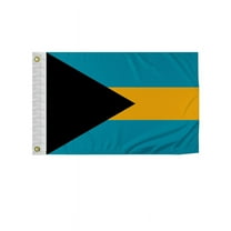 Bahamas 12x18 inch Boat Flag 200D Nylon Double Stitched Canvas Header Brass Grommets Fade Resistant & Vivid Color