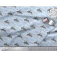 thumbnail image 2 of Soimoi Blue Cotton Voile Fabric Cedar Tree & Mountain Nature Print Fabric by the Yard 42 Inch Wide, 2 of 3