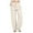 Beige, variant on Women's High Waist Wide Leg Trousers Fashion Drawstring Elastic Waistband Comfortable Straight Fit Pants with Pockets
