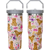 Golden Retriever Gifts for Dog Lovers 30 OZ Golden Retriever Tumbler Cup for Women Men Golden Retriever Design Travel Mug Stainless Steel Insulated Water Bottle