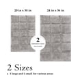 thumbnail image 4 of BNM Non-Slip Washable Bath Rug Set, 20" x 30", 24" x 36", Silver, 4 of 8