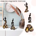 thumbnail image 2 of 2 uds. De estatuas de mujeres negras tribales africanas, decoración de adornos de resina (multicolor) Ehuebsd Libre de BPA, 2 of 9
