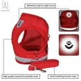 thumbnail image 4 of Gustave Dog and Cat Adjustable Reflective Harness Leash Pet Vest with Traction Rope Soft Mesh Corduroy Dog Harnesses "Red, XS", 4 of 11