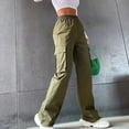 thumbnail image 4 of Women Trousers Women Trousers 100 Percent Polyester Fiber Women Trousers Polyester Fiber Pure Color High Waist Two Pockets Female Long  Pants For Daily Travel, 4 of 8