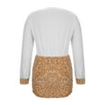 thumbnail image 6 of Mceream Women's Sequin Patchwork Bodycon Mini Dress, V-Neck Wrap Top, Sparkly Glitter, Club, Night Out, Party, Prom White L, 6 of 7