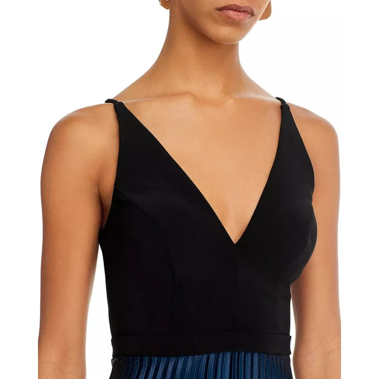AQUA Pleated Shimmer Gown Walmart