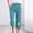 Sky Blue, variant on Sakmal Womens Capri Pants Wide Leg Cotton Linen 7/8th Pants with Pockets Floral Drawstring Spring Women's Capris L