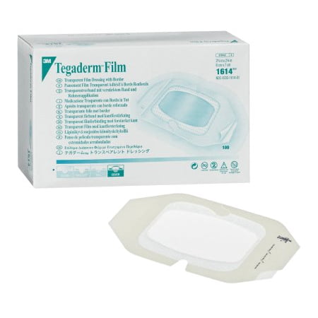 Suresite Transparent Film Dressing - 3M Tegaderm Transparent Film Dressing Rectangle 6 X 8 Inch Frame Style Delivery With Label Sterile Pack of 10