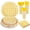 Yellow, variant on 175 Pcs Gingham Party Supplies Include Yellow Gingham Plates and Napkins Cups Plastic Cutlery Disposable Yellow Checkered Plates Set for Golf Master Party, Picnic, Baby Shower