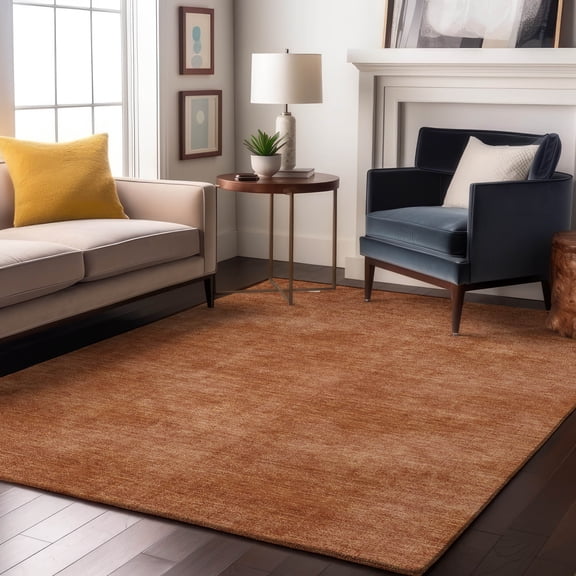 Addison Rugs Mayfield Premium Machine Washable Transitional Abstract Paprika Rectangle Rug, 5' x 7'6"