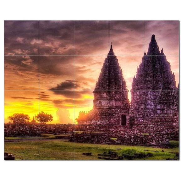 Famous Places Ceramic Tile Mural Kitchen Backsplash Bathroom Shower, 404769-L54