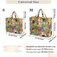 thumbnail image 2 of FORMRS Womens Corduroy Tote Bag Crossbody Shoulder Purse Handbag with Detachable Strap, Colorful Birds Pattern, 2 of 7