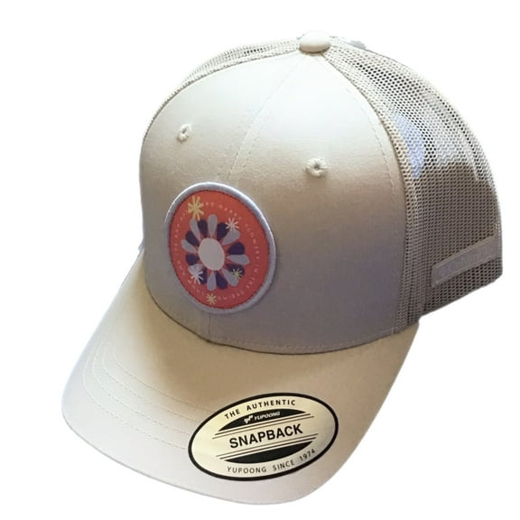 COLUMBIA YOUTH SNAP BACK BASEBALL HAT YUPOONG CAP - SNOW ICE RAIN BRING HAPPY IN THE SPRING