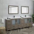 thumbnail image 3 of Vanity Art 96" Double Sink Freestanding Bathroom Vanity Set with Ceramic Top and Mirror, 3 of 10