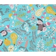 thumbnail image 4 of oneOone Cotton Flex Aqua Blue Fabric Floral Sewing Material Print Fabric By The Yard 40 Inch Wide, 4 of 4