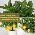 Artificial Potted Plants 15.7 inches Fake Lemon Tree with White Pot