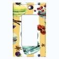 thumbnail image 5 of Metal Light Switch Plate Cover Macaron Fruits and Spices Dessert Stripes CAK026, 5 of 13