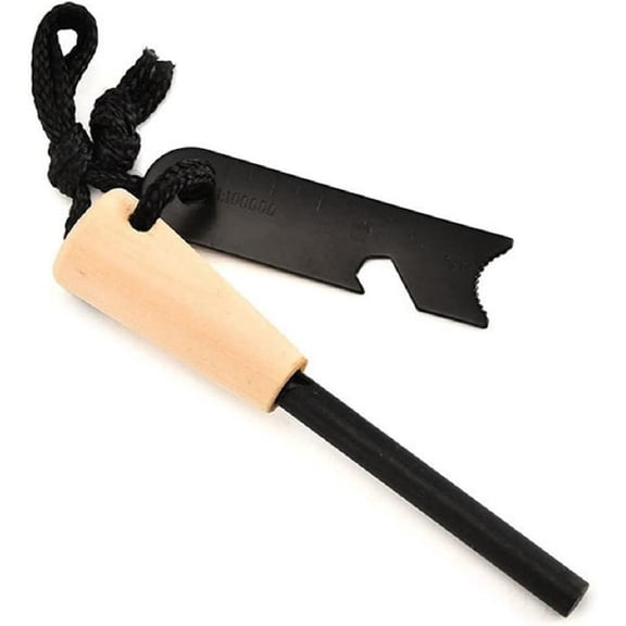 Hearth Brands 2ft Survival Flint & Steel Fire Starter - Black, HB-FSFS