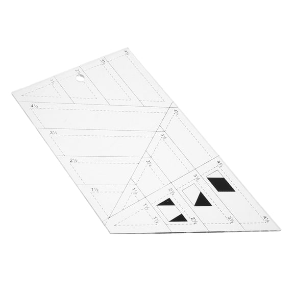 OFFIGAM Clear Acrylic Trapezoid Ruler for Sewing, Quilting, and Crafting, Precise and Measuring Tool
