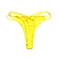 thumbnail image 4 of Prolriy Thong Bikini Thongs for Women Swimsuit Swimwear Trunks Women Bikini Swim Thong Bottoms V Swimwears Tankinis Set Womens Underwear Yellow S, 4 of 7