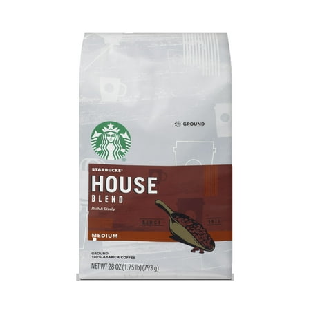 Starbucks House Blend Medium Roast Ground Coffee, 28-ounce (Best Tasting Tea At Starbucks)