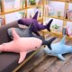 thumbnail image 2 of 140CM gran simulación suave lindo tiburón juguetes de peluche Kawaii relleno niños niñas encantador Animal almohada para regalos de cumpleaños, 2 of 5