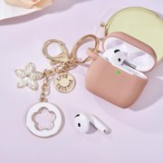 Apple Airpods 4 phone cases, new women's anti drop silicone iPod 4 earphones, wireless accessories, charging case, Airpods 4th generation girls' shiny keychain, earphone protective cover