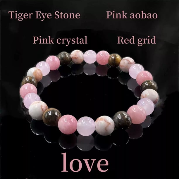 Pulsera de cristal ojo de tigre, piedra natural, pulsera de moda, pulsera de cuentas de cristal natural de 8 mm, joyería