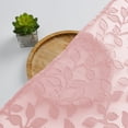 thumbnail image 5 of MKHILL 42x14 Blush Jacquard Clip Leaf Sheer Valance, 14 Inch Short Cafe Curtain for Small Kitchen Window, Rod Pocket Topper, 2 Panels, Each 42"Wx14"L, 5 of 9