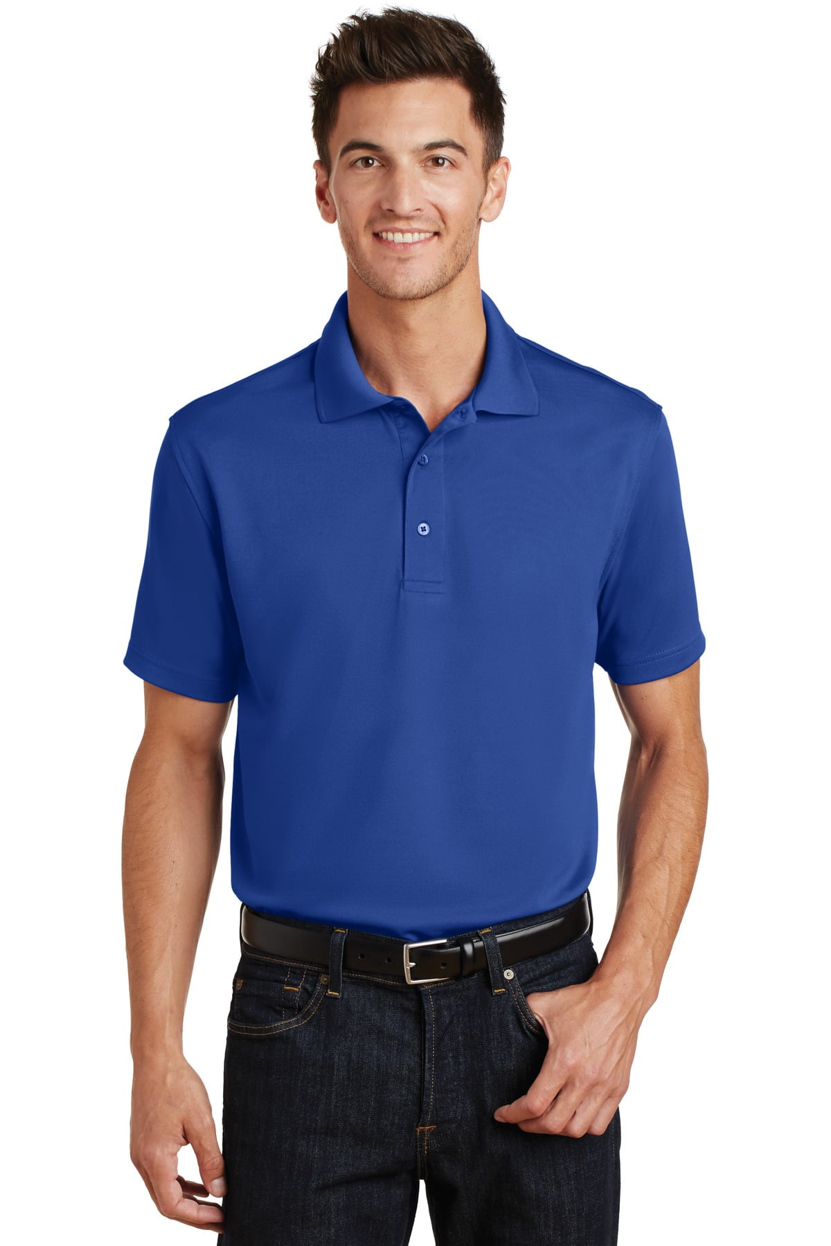 Port Authority Men Poly-Bamboo Charcoal Blend Pique Polo