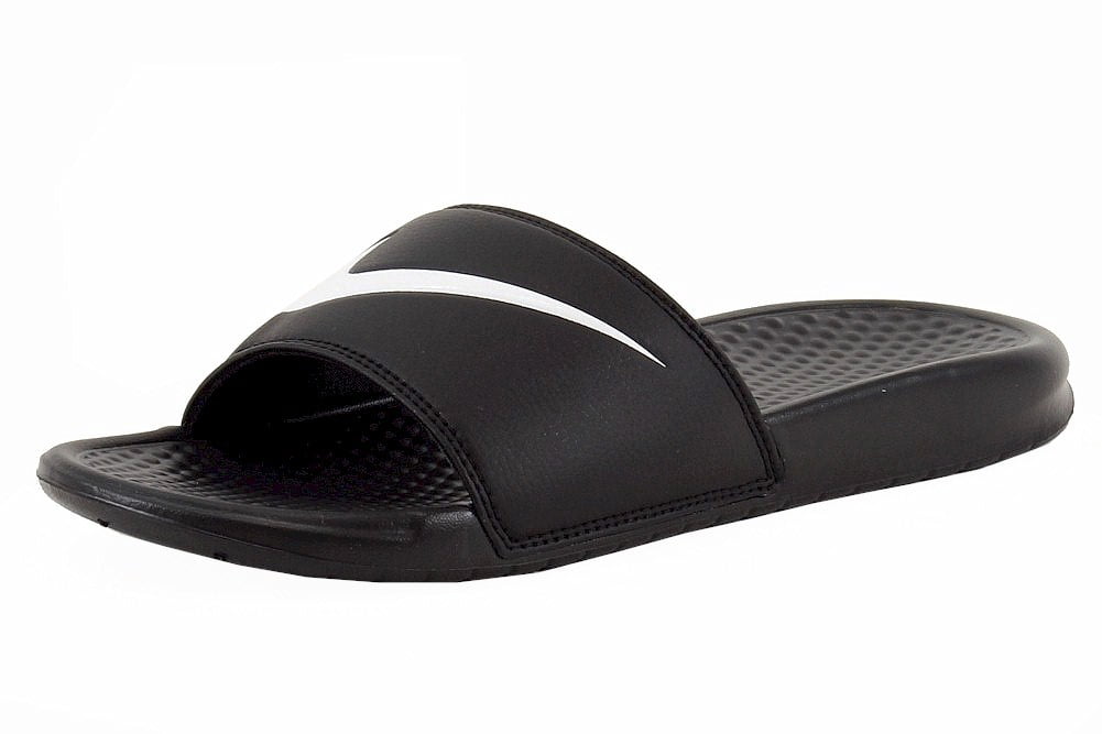 Unisex Benassi Swoosh Black/White Slide Shoes Sz: 7-Men/8-Women -