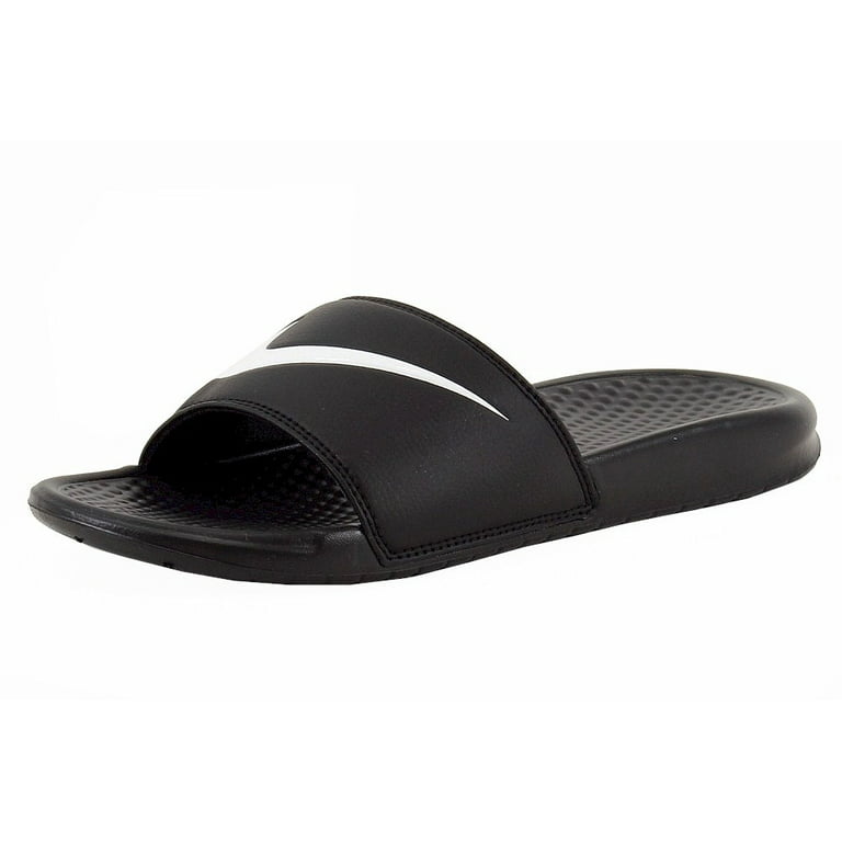 clásico Obediente longitud Nike Unisex Benassi Swoosh Black/White Slide Sandals Shoes Sz:  12-Men/13-Women - Walmart.com