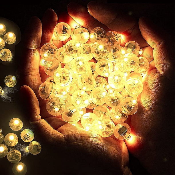 Globos LED iluminados, 500 unidades, mini globos LED redondos impermeables, mini luces LED para fiesta, microbombillas para linternas de papel, globos iluminados, decoraciones para fiestas de cumpleañ