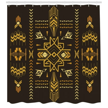 Geometric Shower Curtain Tribal Hand Drawn Vintage Aztec