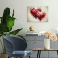 thumbnail image 4 of YILUYINQING Hearts Paint Splatters Wall Decor for Bathroom Valentine's Day Canvas Print Wall Decorations Ready to Hang Room Home Art Decor 20x16in, 4 of 6