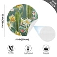 thumbnail image 2 of Ryvnso Cactus and Flowers Round Plate Mats Dining Table Placemat Set of 4 for Holiday Decoration, 2 of 7