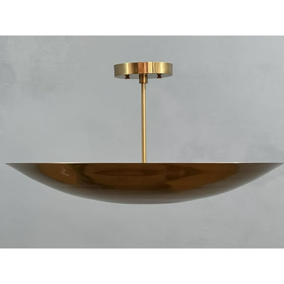 6 Light Elegant Ceiling Flushmount Light - Pendant Mid Century Modern Raw Brass Sputnik Chandelier light Fixture - Flush Mount Pendant light