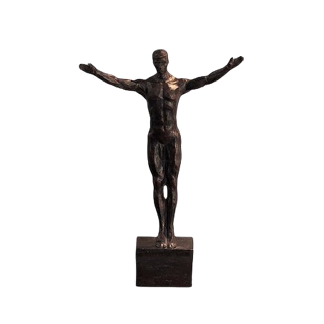Moyic Agregue un toque de arte a las paredes con el colgante de estatua de escalador de roca creativo de decoración de pared de hombre Decoración del hogar Negro Antiguo Tipo 6
