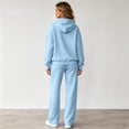 thumbnail image 5 of WULMLEO Matching Sets Women Clothing Matching Hooded Sweatshirts and Wide Leg Sweatpants Loungewear Sweatsuit Outfits Casual Trendy Fall Tracksuit Set Sky Blue L, 5 of 7