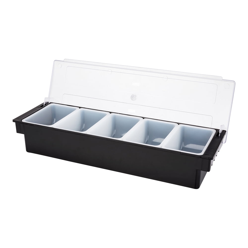 Choice Black Plastic Bar Caddy Organizer - 9 3/8 x 5 5/8 x 4 3/16