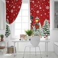 thumbnail image 5 of Fsddascl Red Christmas Blackout Curtains for Bedroom/Living Room, Thermal Insulated Kitchen Curtains, Snowman Xmas Snowflake Botanical Tree Grommet Darkening Window Treatment Drapes 27.5"x39"x2, 5 of 6