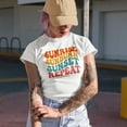 thumbnail image 2 of Sunrise, Sunburn, Sunset, Repeat, Summer Themed, Groovy Retro Wavy Text Merch Gift, Tan T-Shirt, Medium, 2 of 5