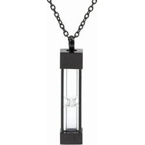 Urn Glass Hourglass Necklaces Cremation Pendant Necklace for Ashes Stainless Steel Chains Memorial Jewelry