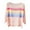 Orange-3/4 sleeve tops for women, variant on Color Block Sweater Tops for Women Trendy 3/4 Sleeve Knitted Blouse Shirt Casual Loose Crew Neck Pullover