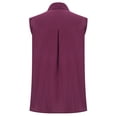 thumbnail image 4 of Womens Sleeveless Button Front Tank Tops Collared Solid T-Shirts 2026 Spring Summer Trendy Dressy Comfy Blouses Fashion Clothes, 4 of 5