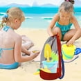 thumbnail image 4 of Shoreew Foldable Storage Bag Large Capacity Beach Bag Transparent Mesh Design Lightweight Swimming Backpack Beach Toy Organizer, 4 of 7